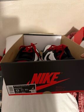 Jordan Men's Athletic Shoes in Black, White and Red